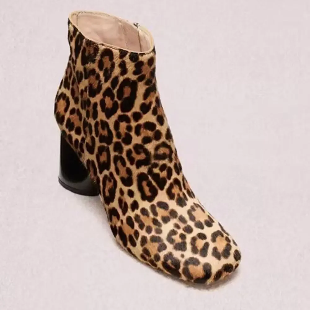 Kate Spade‎ Calf Hair Leopard Heled Booties